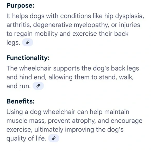 Like new XS pet/ dog wheelchair